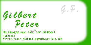 gilbert peter business card